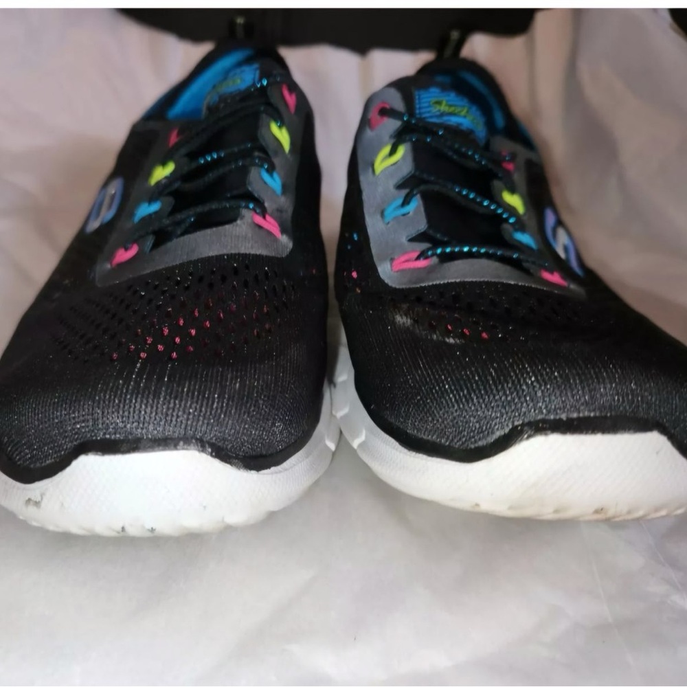 Skechers Flex Fusion Air Cooled Memory Foam Sneaker Women’s Size 9.5 Blk Multi - Picture 4 of 7